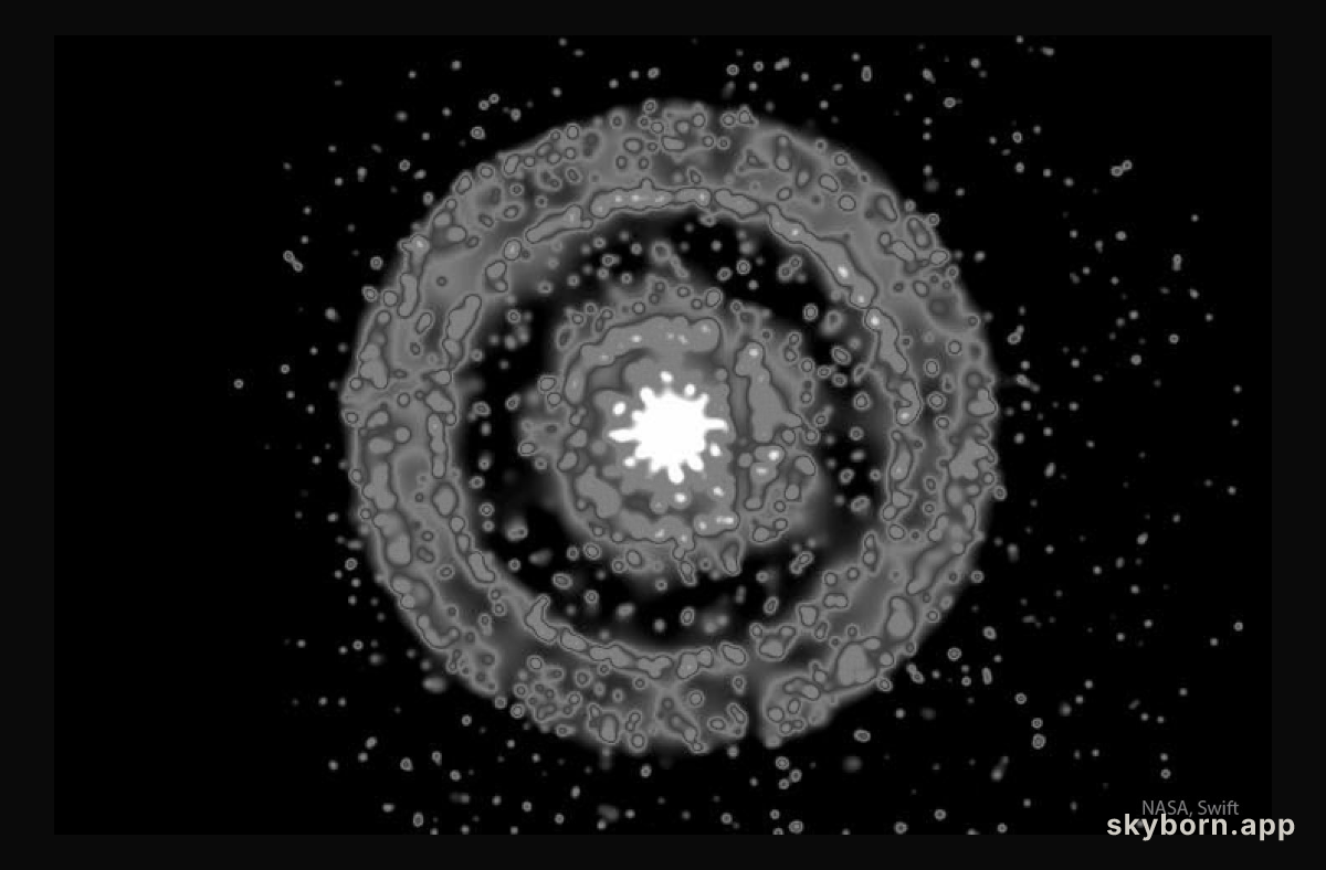 X-Ray Rings Around a Gamma Ray Burst