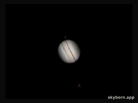 Jupiter Rotates as Moons Orbit