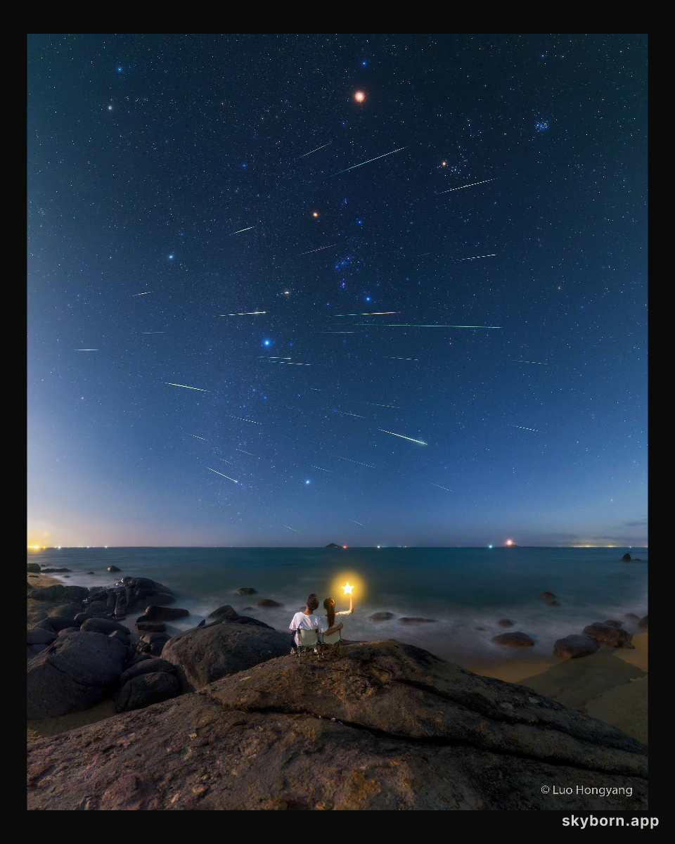 Leonid Meteors Through Orion