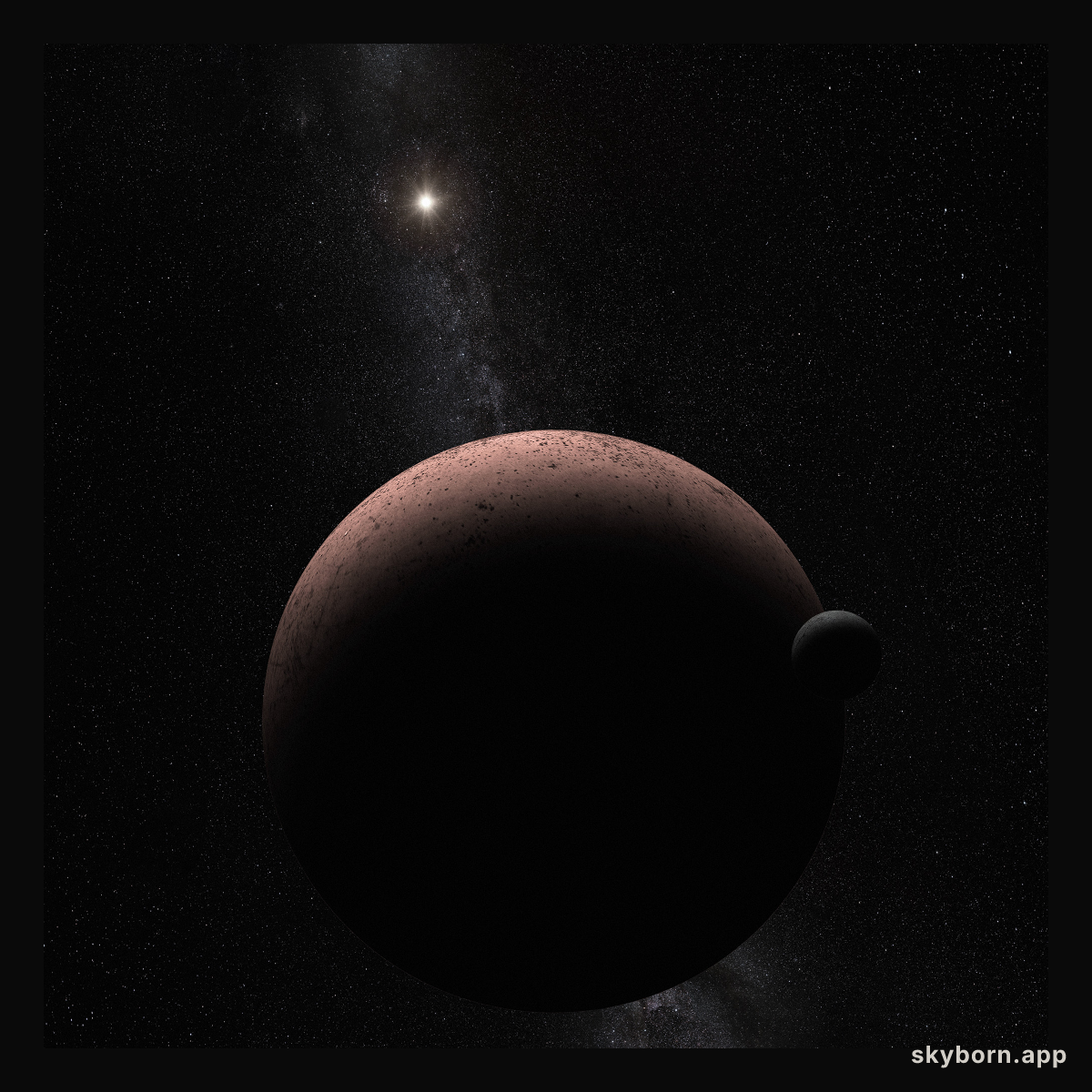 Moon over Makemake
