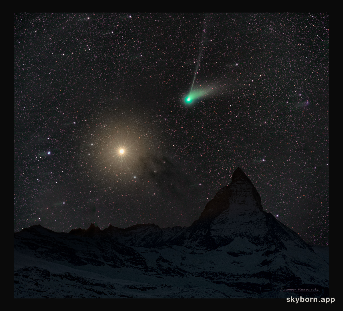 Comet ZTF and Mars