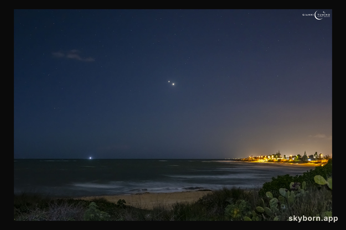 Jupiter and Venus over Italy