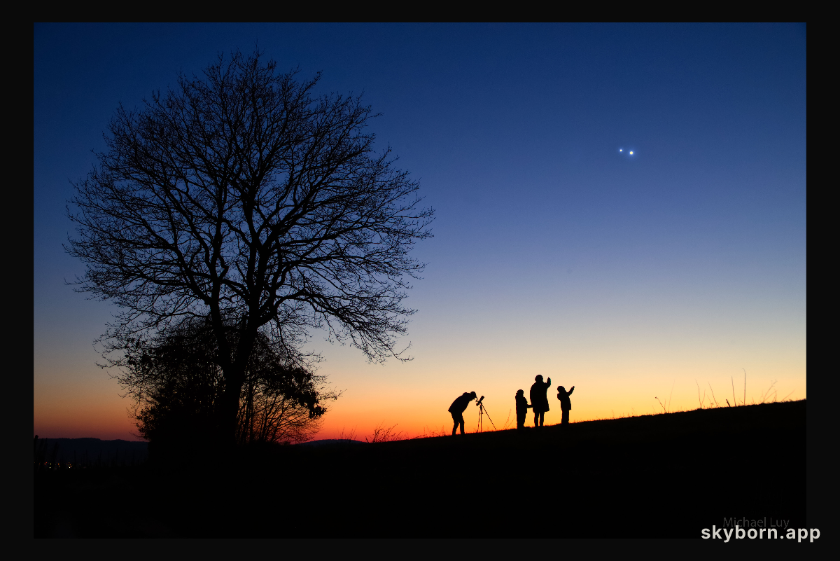 Jupiter and Venus Converge over Germany