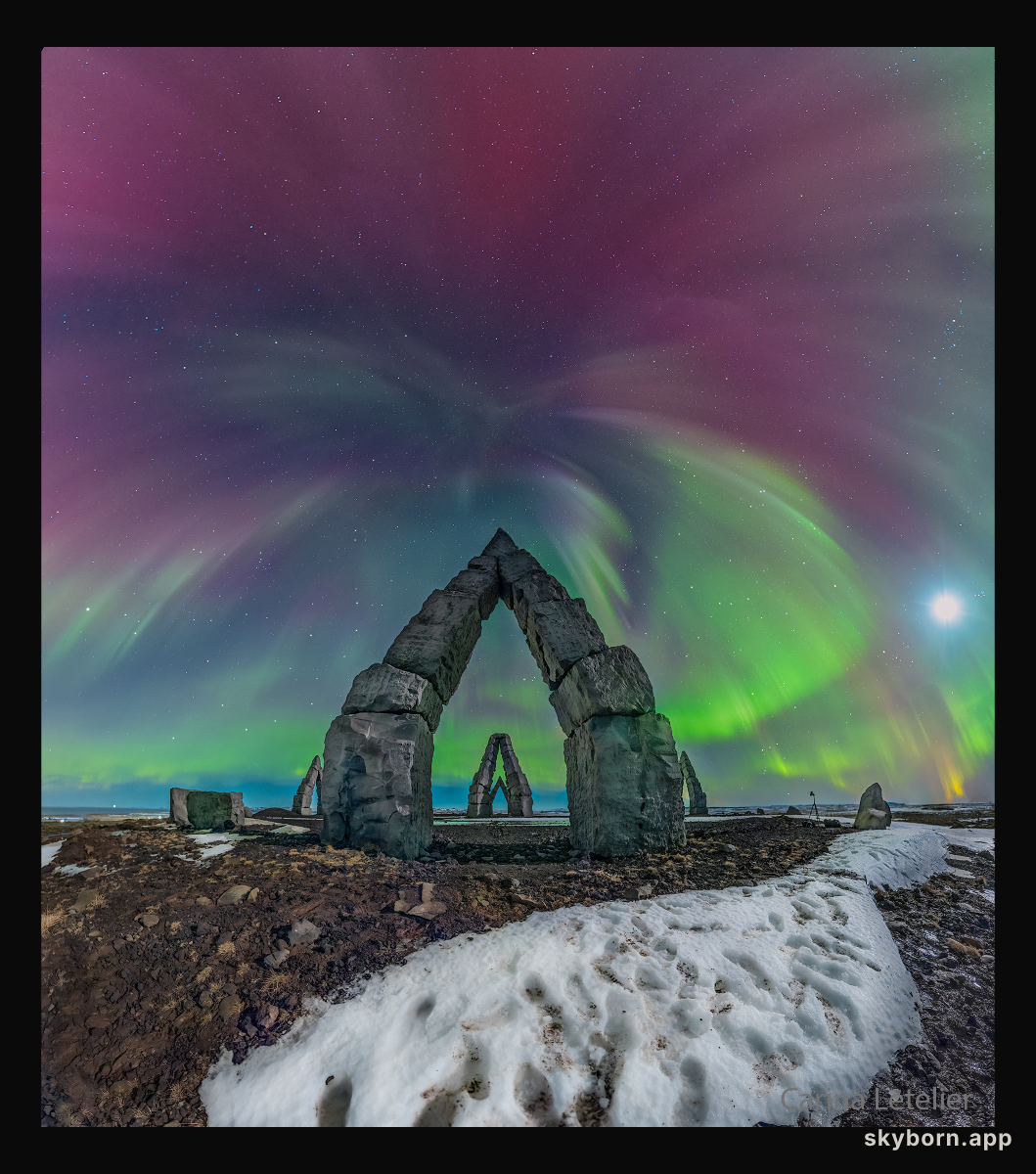 Aurora Over Arctic Henge