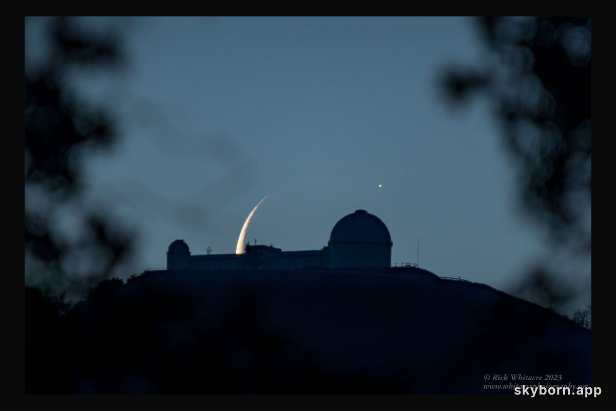 Observatory Aligned with Moon Occulting Jupiter