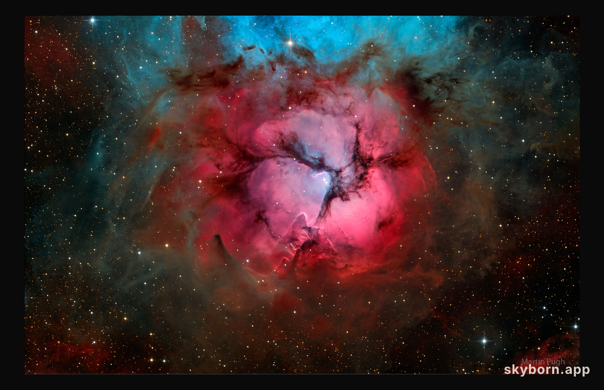 In the Center of the Trifid Nebula