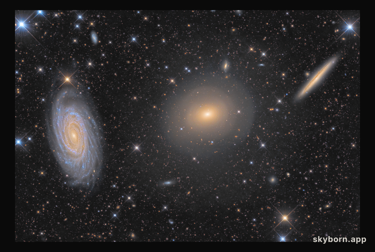 Three Galaxies in Draco