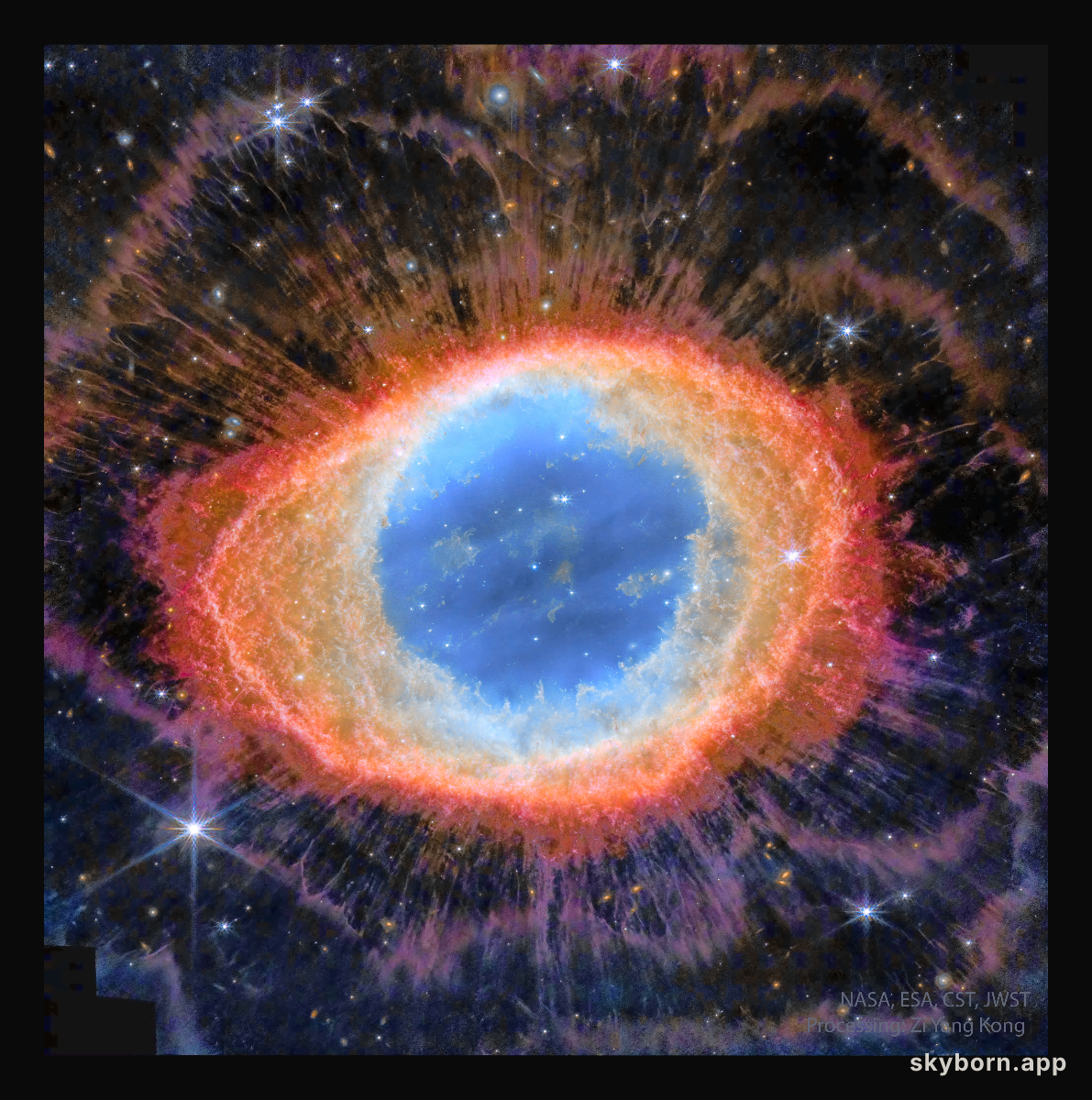 The Ring Nebula from Webb and Hubble