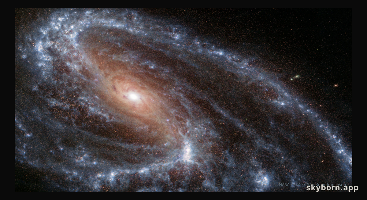 Unusual Spiral Galaxy M66 from Webb