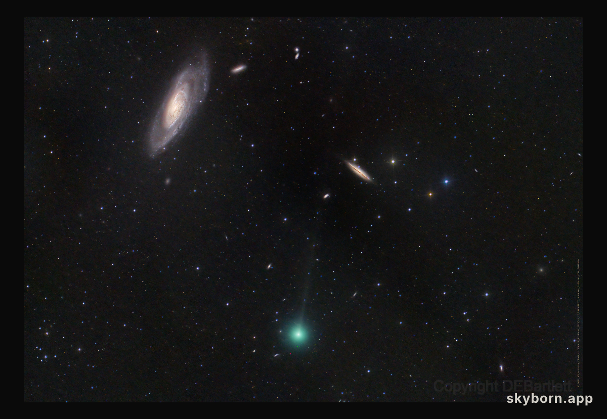 Galaxies and a Comet