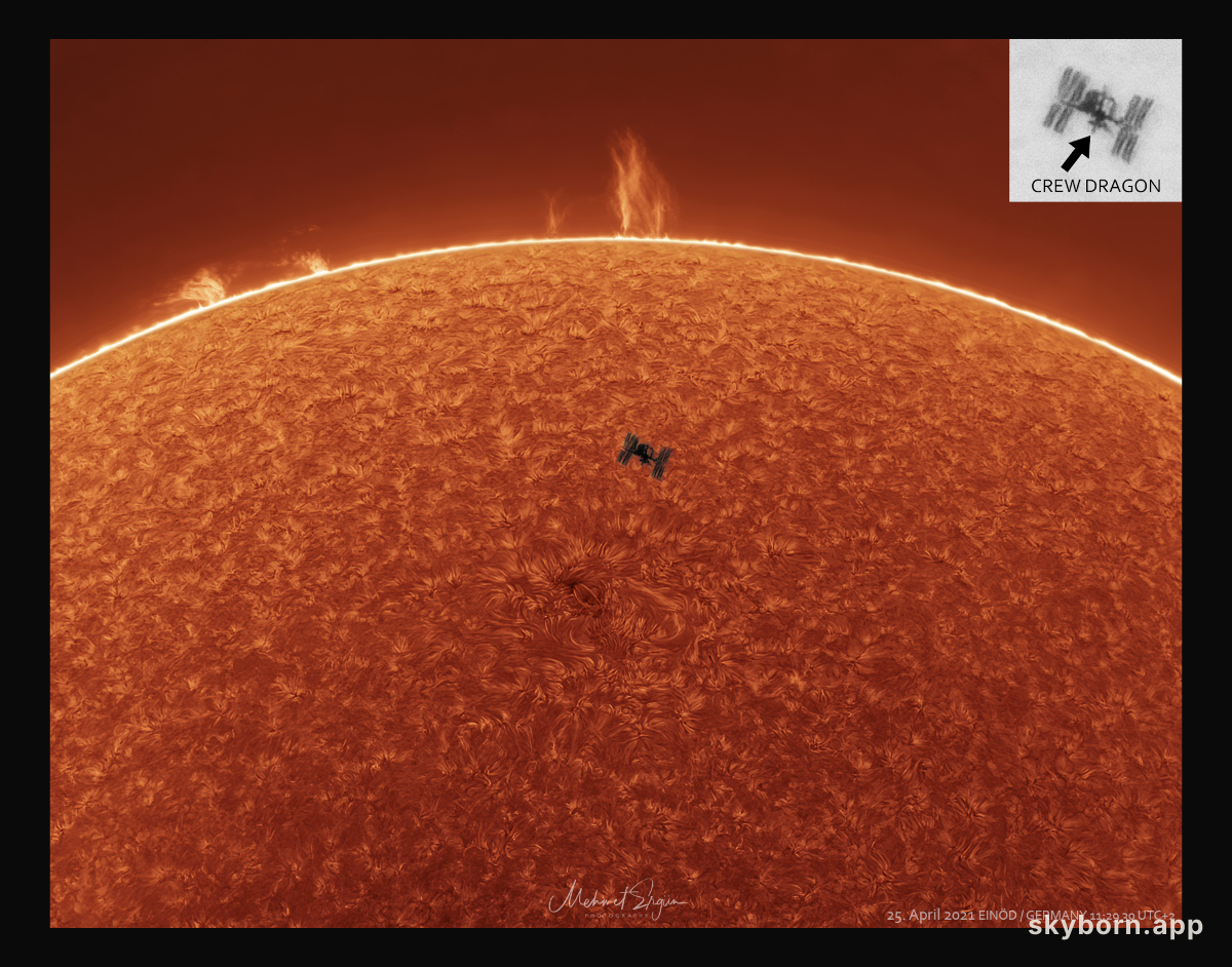 Space Station, Solar Prominences, Sun