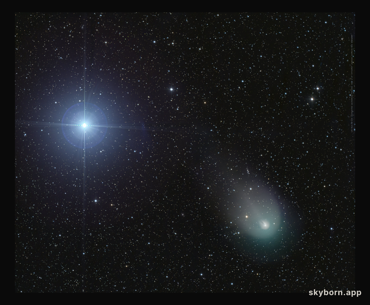 Vega and Comet 12P/Pons-Brooks