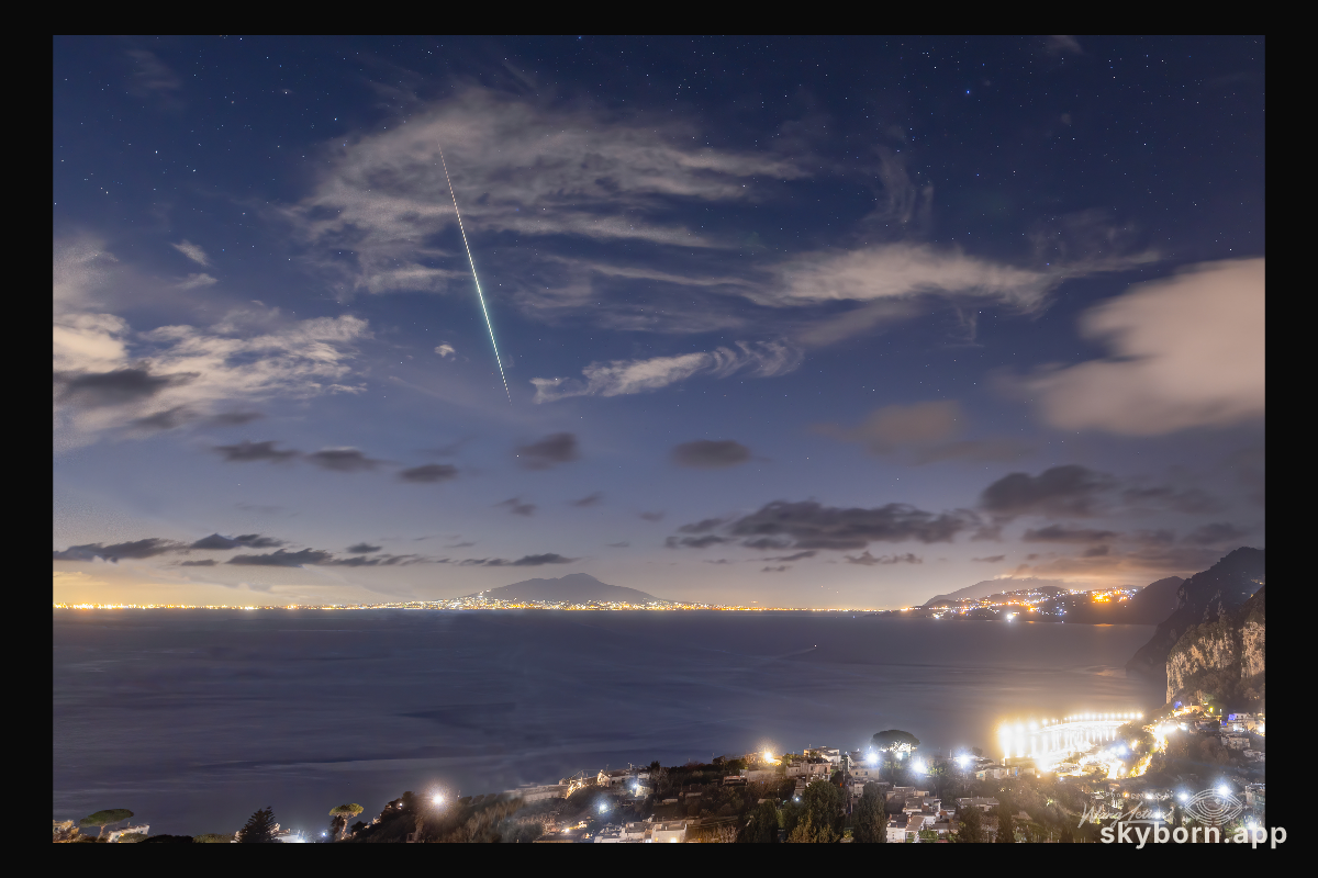 Meteor over the Bay of Naples
