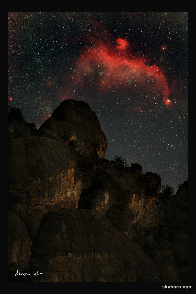 Seagull Nebula over Pinnacles' Peak