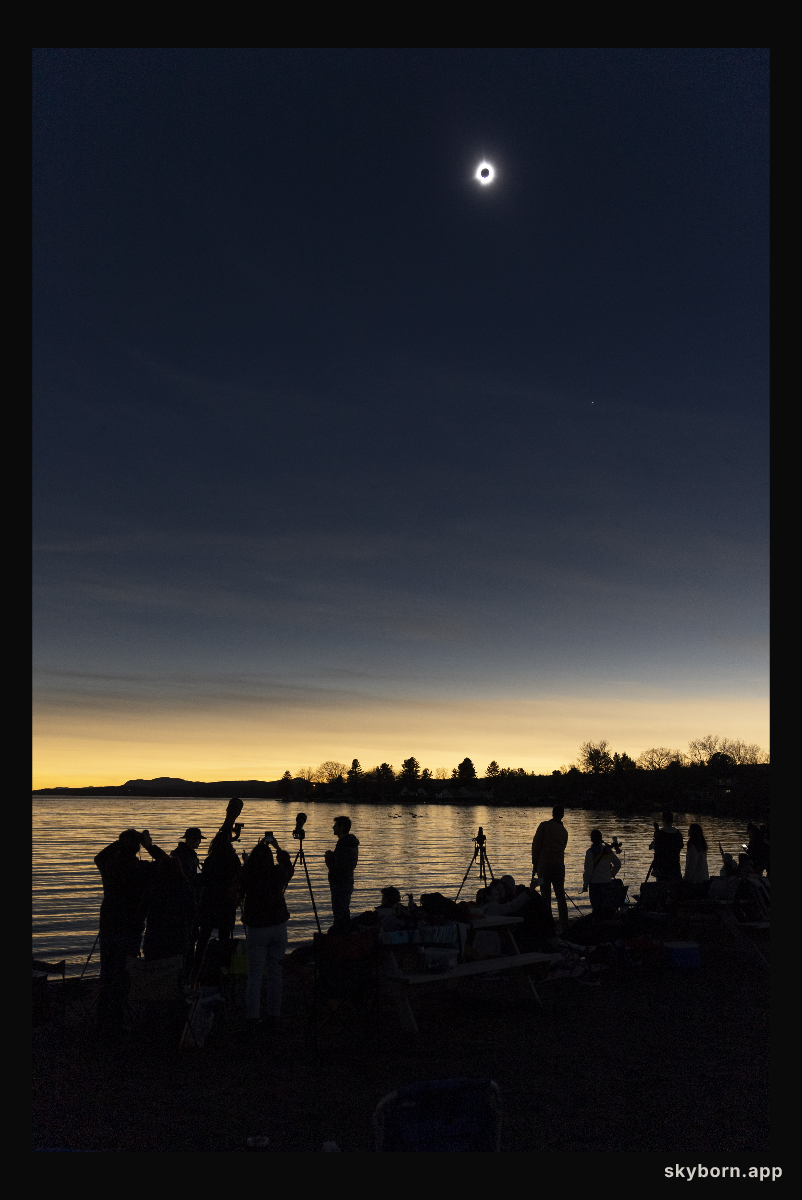 Moon's Shadow over Lake Magog