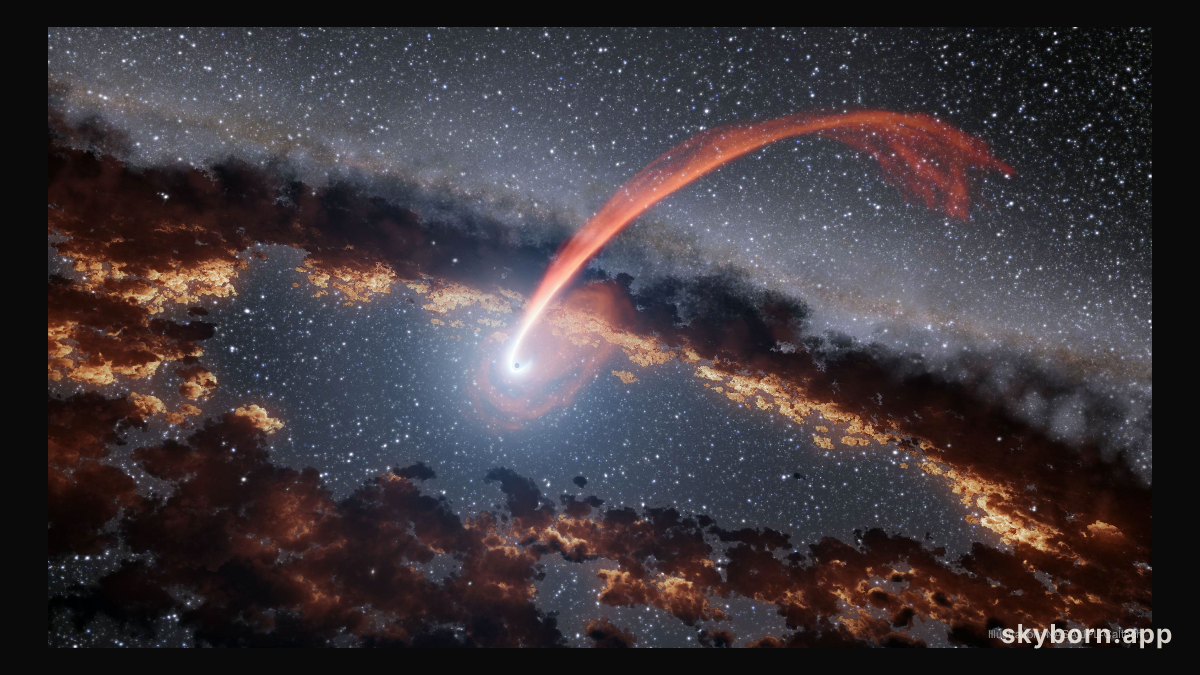 A Black Hole Disrupts a Passing Star