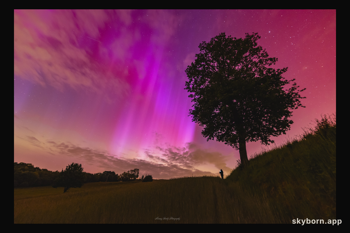 Red Aurora over Poland