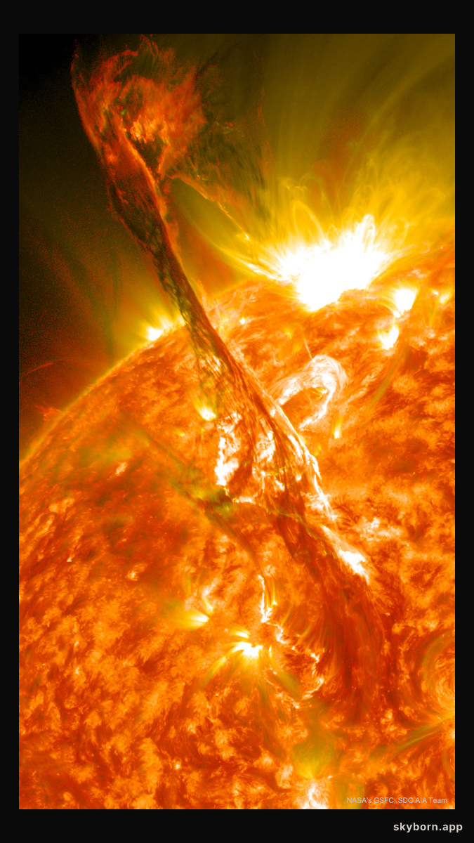 A Solar Filament Erupts