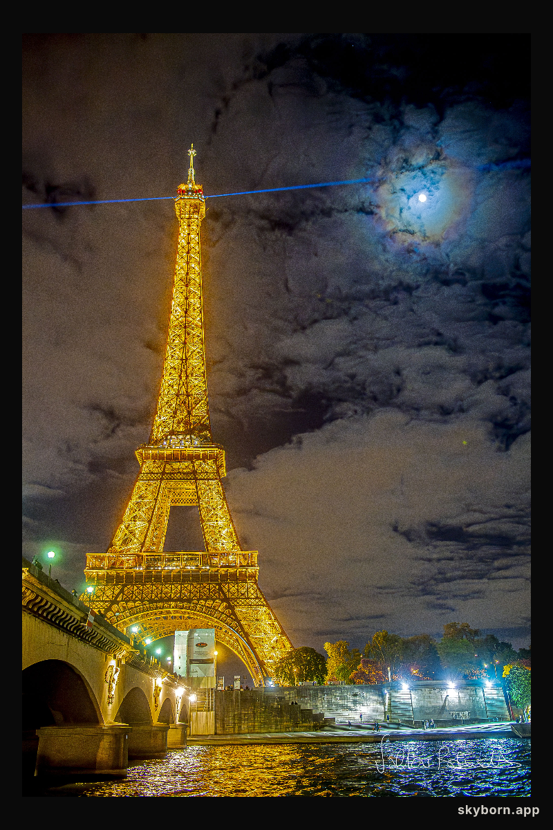 A Lunar Corona over Paris