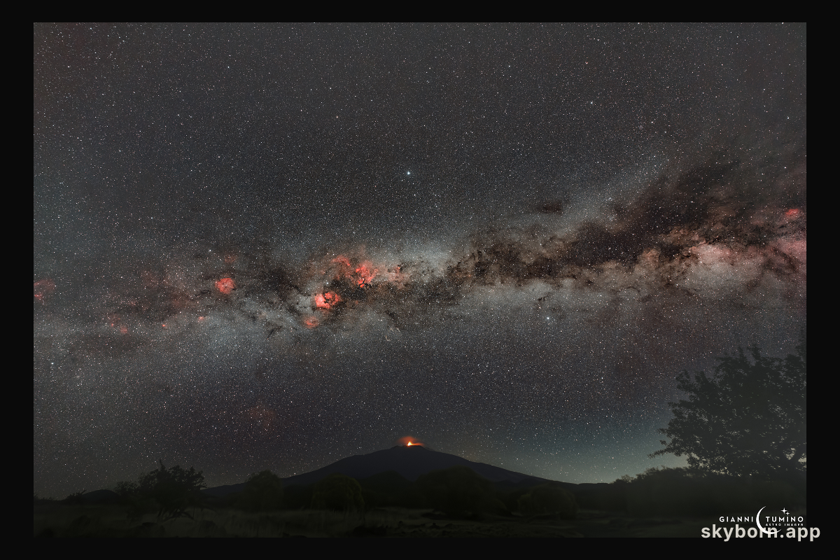 Mount Etna Milky Way