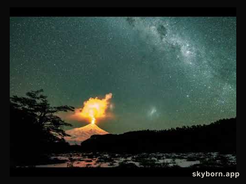 Villarrica Volcano Against the Sky