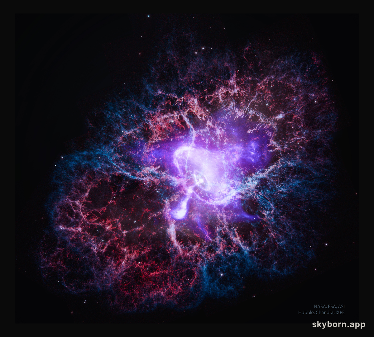 The Crab Nebula from Visible to X-Ray