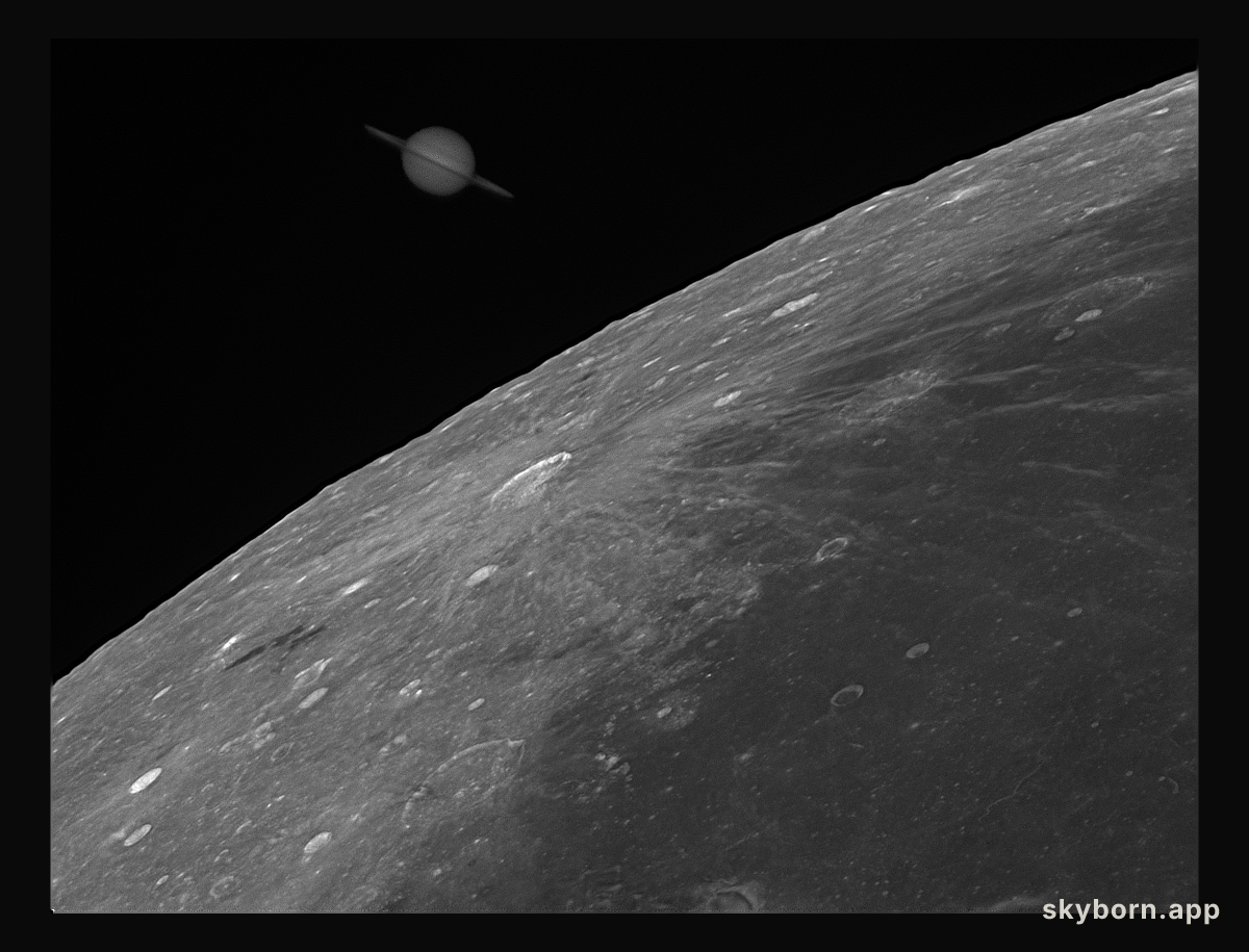 Saturn at the Moon's Edge