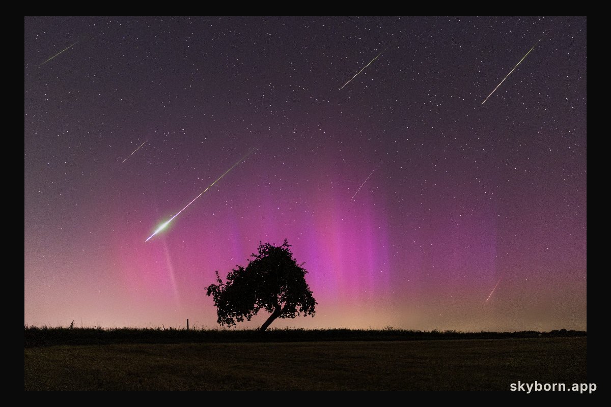 Meteors and Aurora over Germany