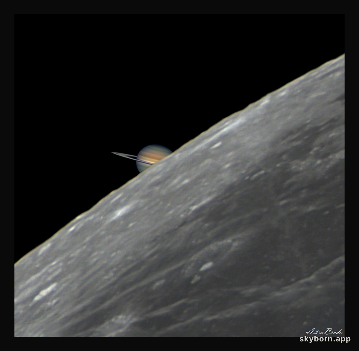 Moon Eclipses Saturn