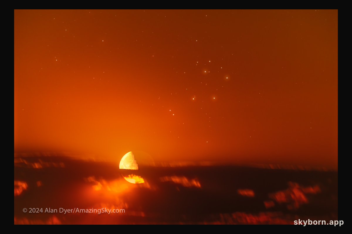 Quarter Moon and Sister Stars