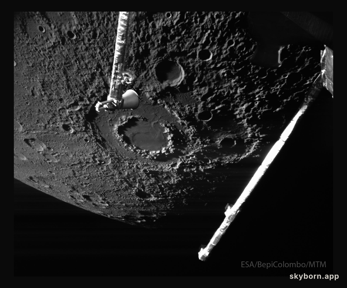 Mercury's Vivaldi Crater from BepiColombo