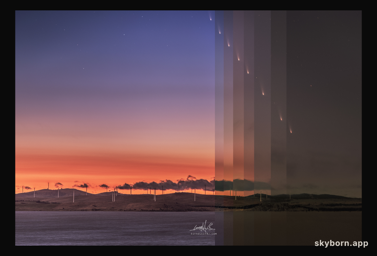 Comet A3 Through an Australian Sunrise