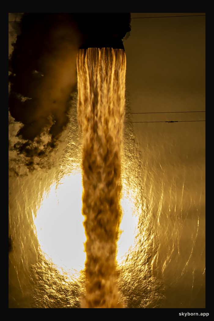 Rocket Eclipse at Sunset
