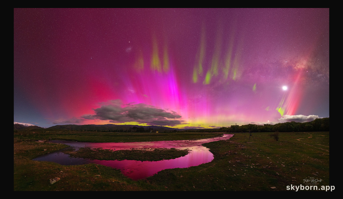 Colorful Aurora over New Zealand