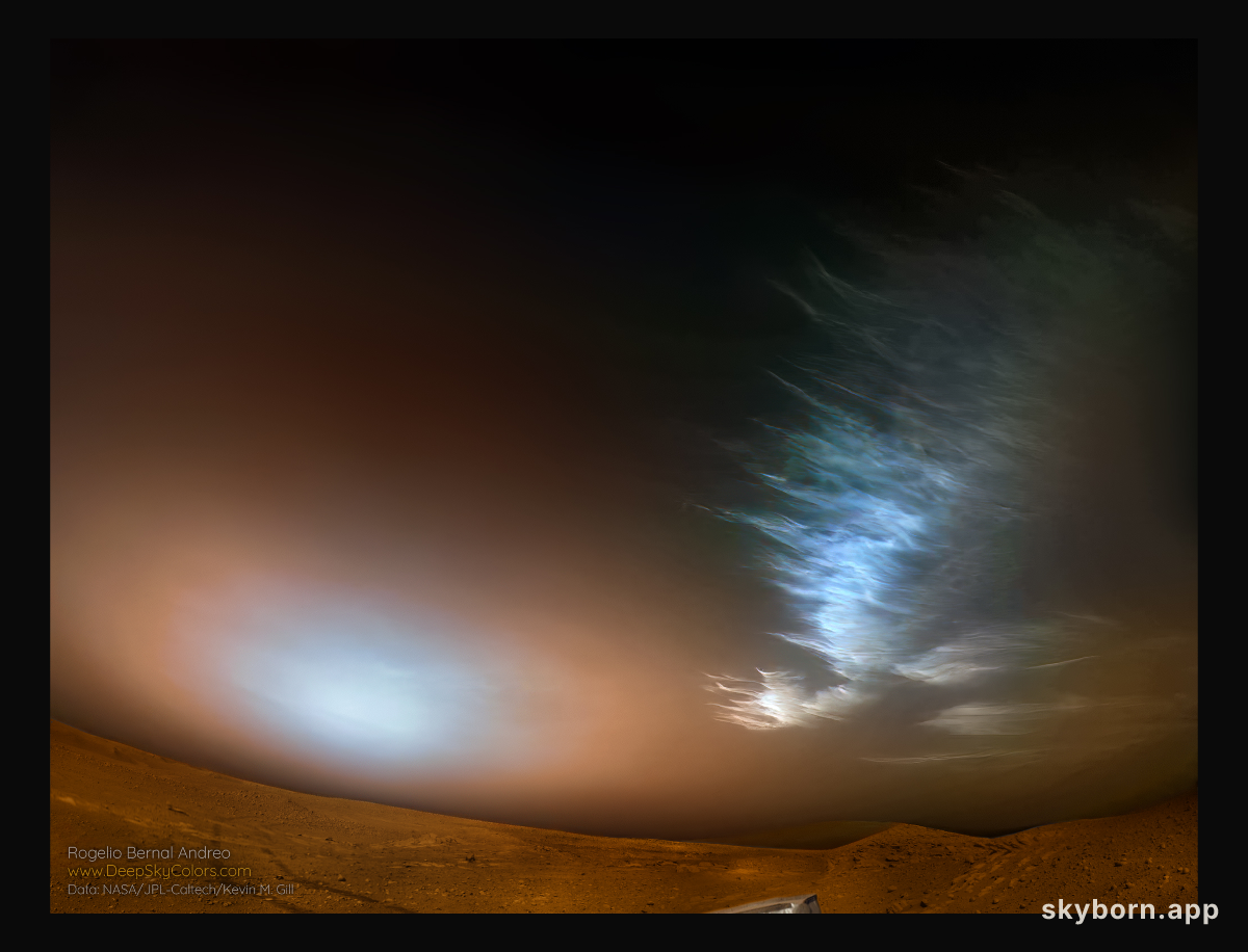 Ice Clouds over a Red Planet