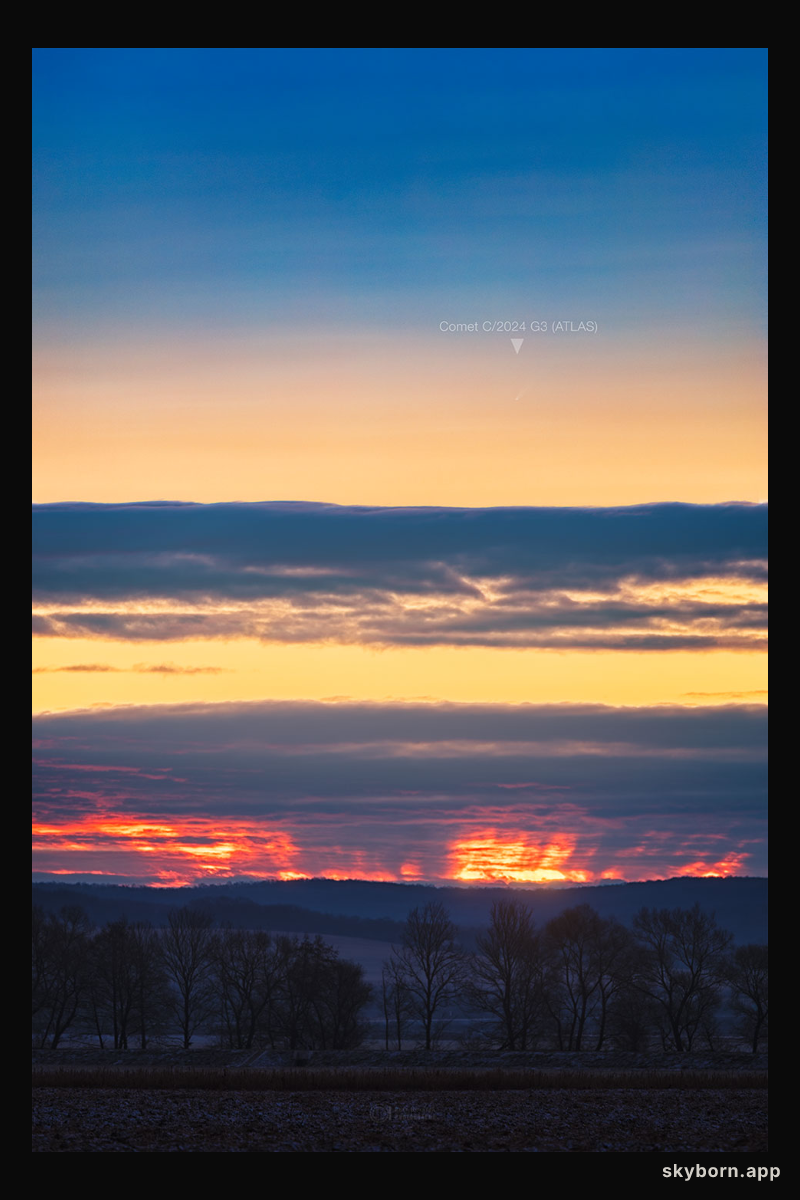Comet ATLAS Before Sunrise