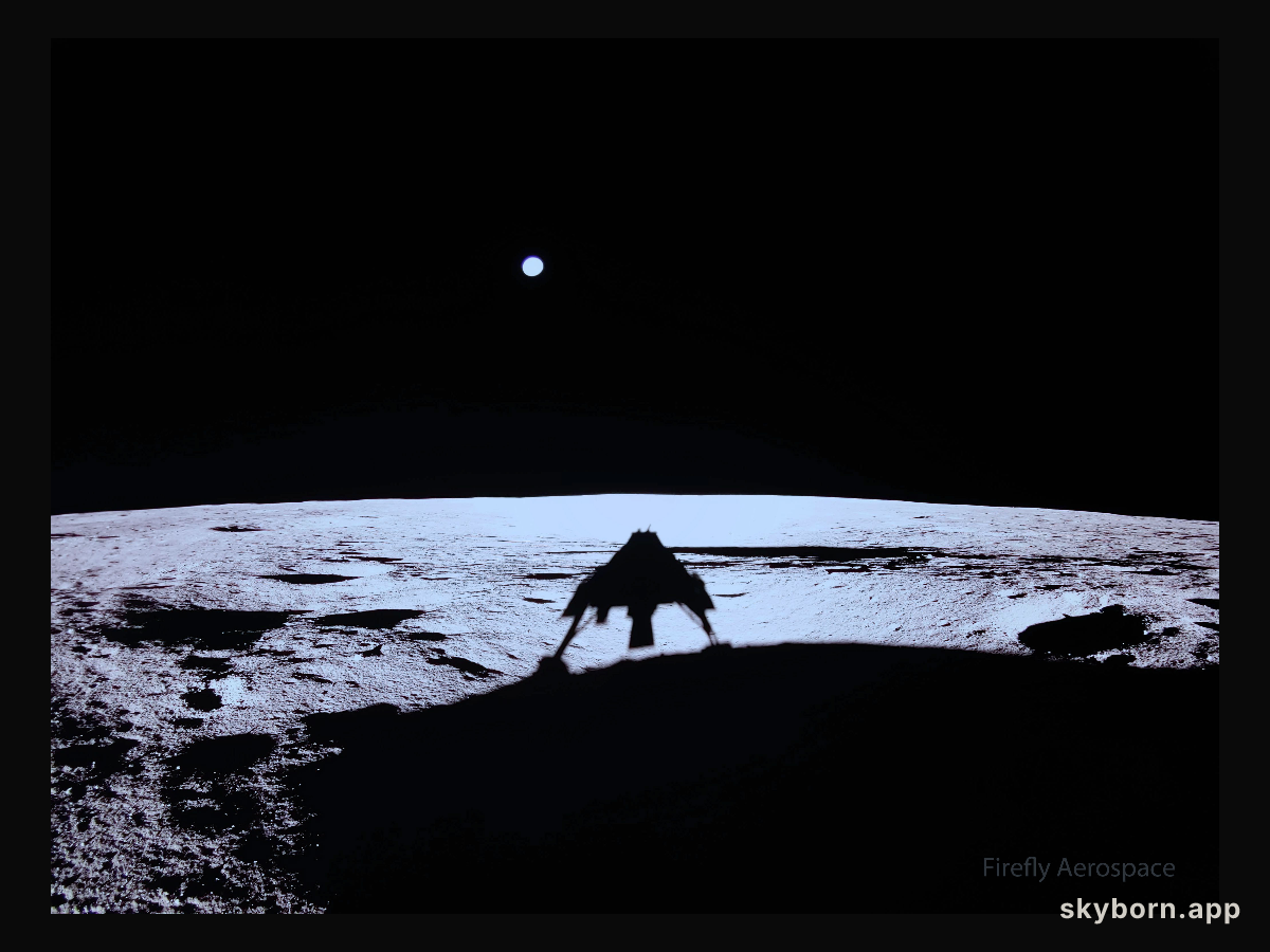 Blue Ghost on the Moon