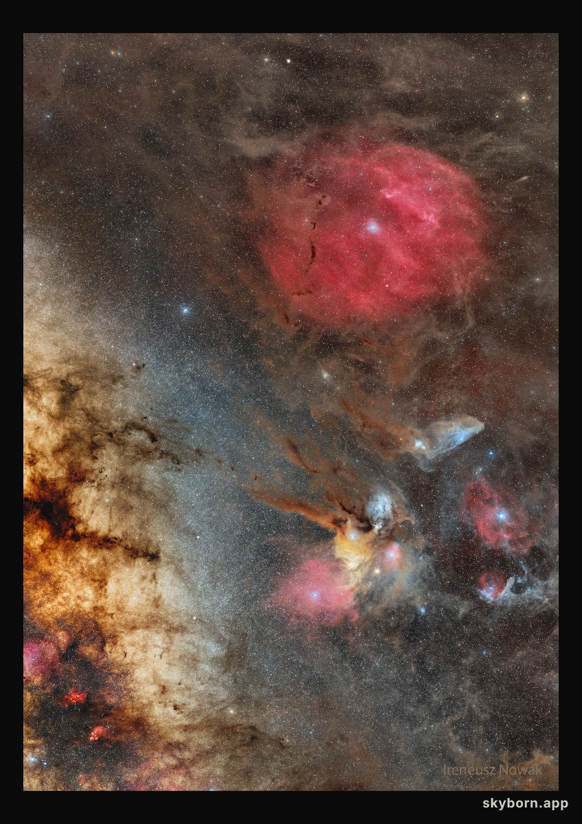 Zeta and Rho Ophiuchi with Milky Way