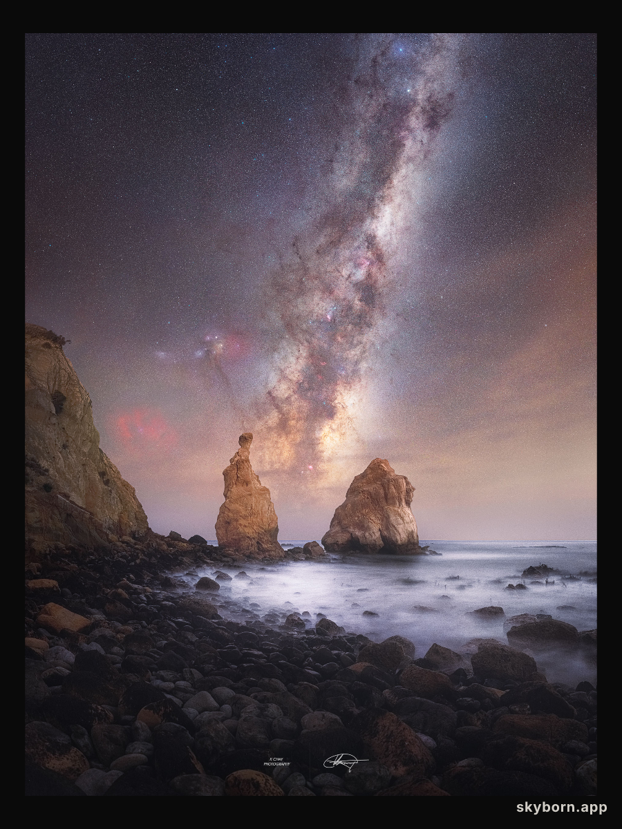 Milky Way Through Otago Spires