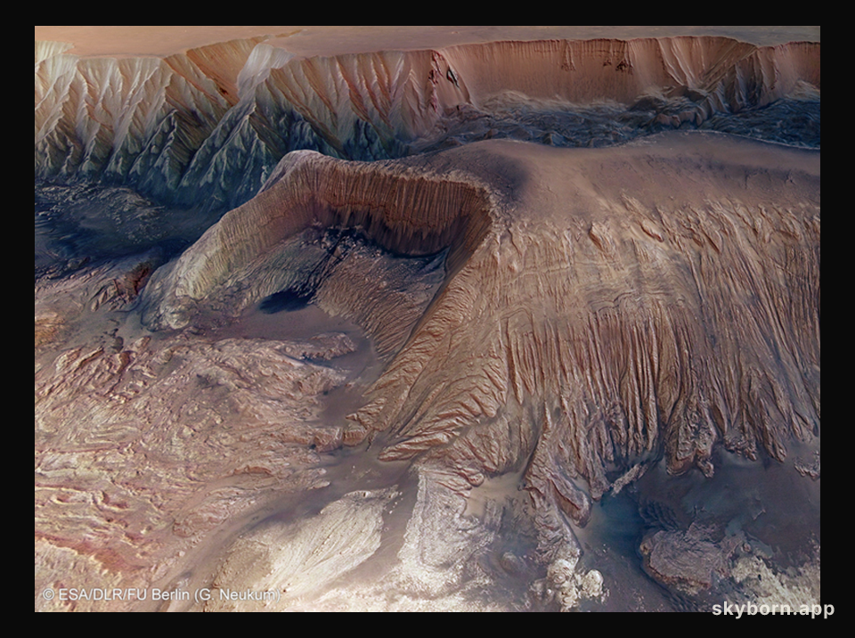 Collapse in Hebes Chasma on Mars