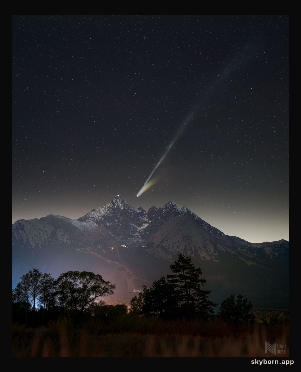 Comet Lemmon Beyond Lomnický Peak