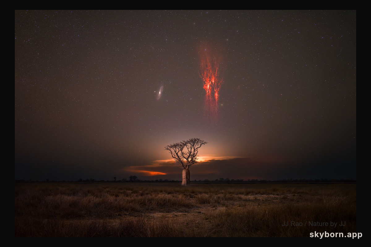 Andromeda and Sprites over Australia