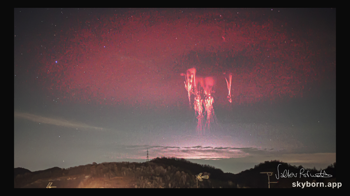 Red Sprites and Circular Elves Lightning over Italy