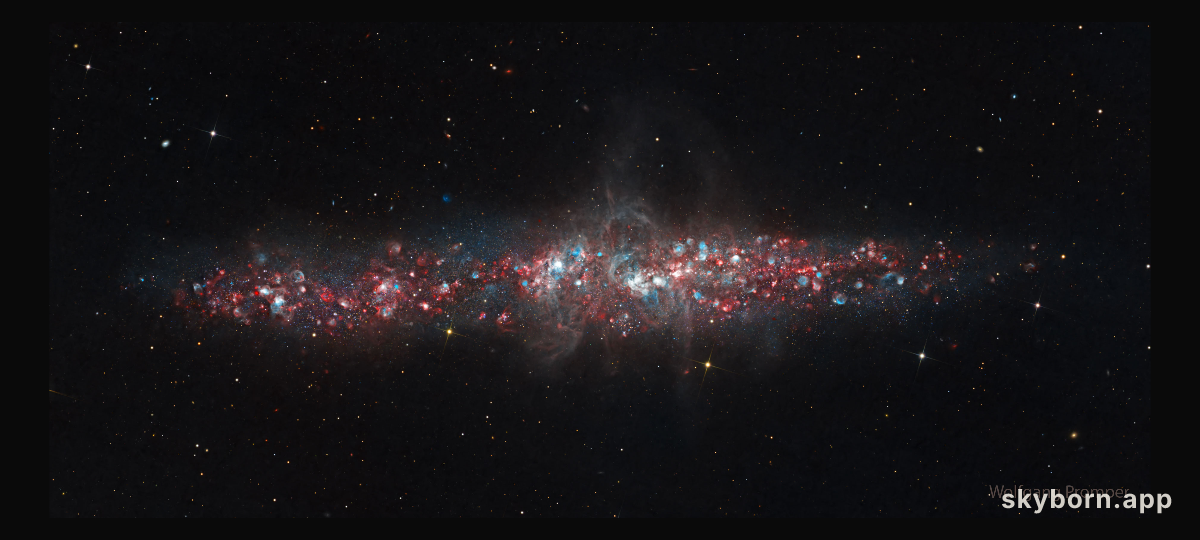 NGC 55: A Galaxy of Nebulas