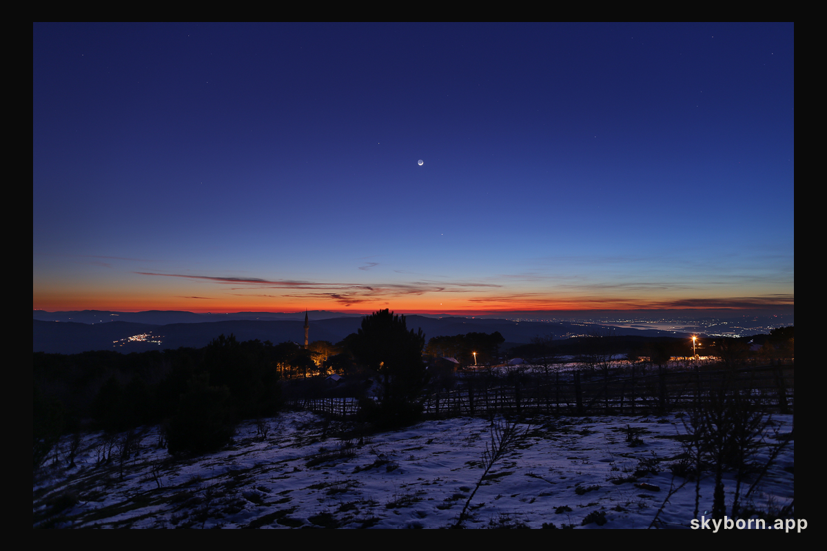Twilight with Moon and Planets