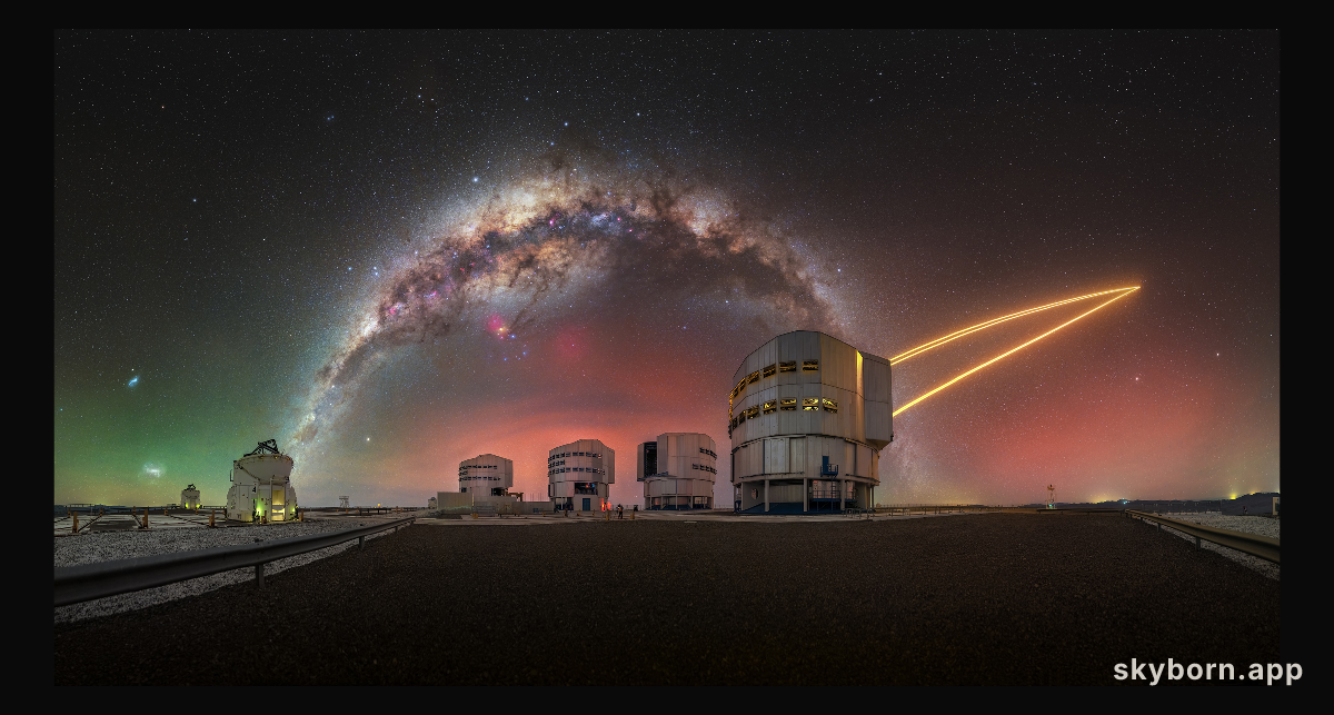Sky Glows over Paranal Observatory