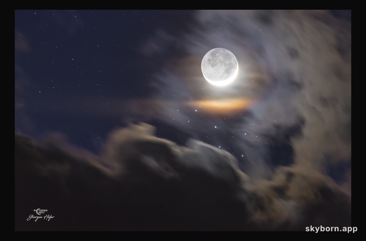 Young Moon and Sister Stars