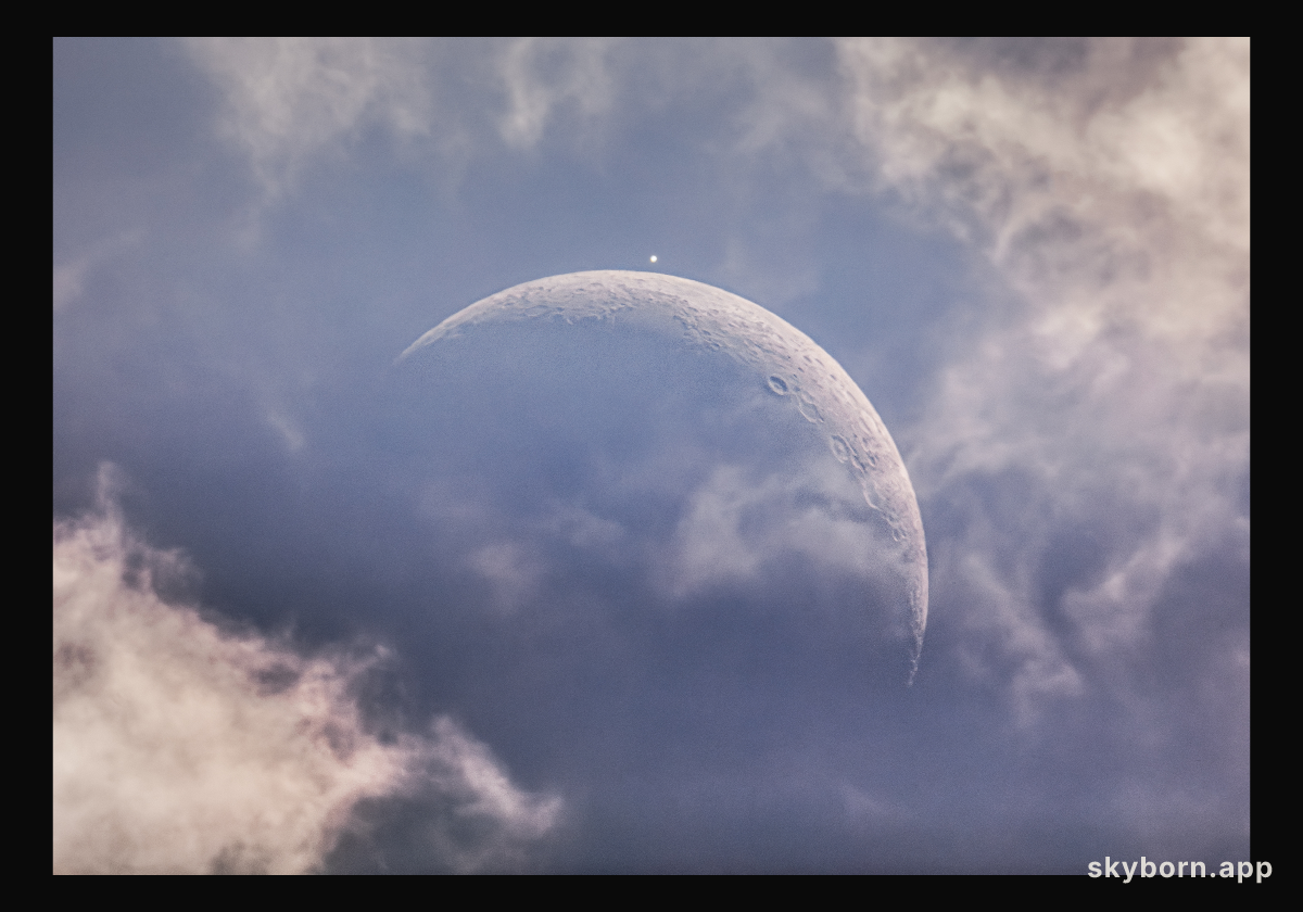 Daytime Moon Meets Evening Star