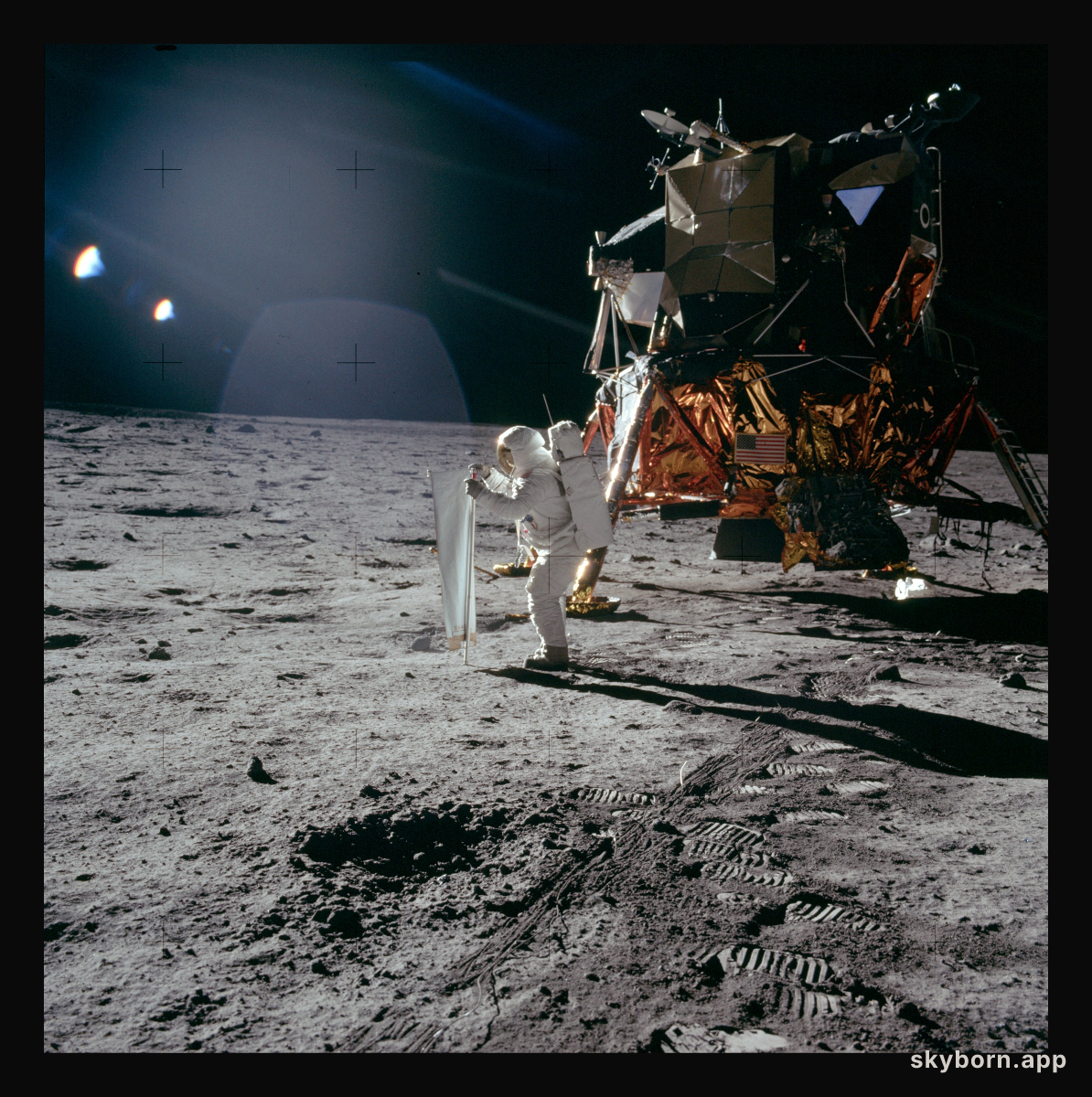 Apollo 11: Catching Some Sun