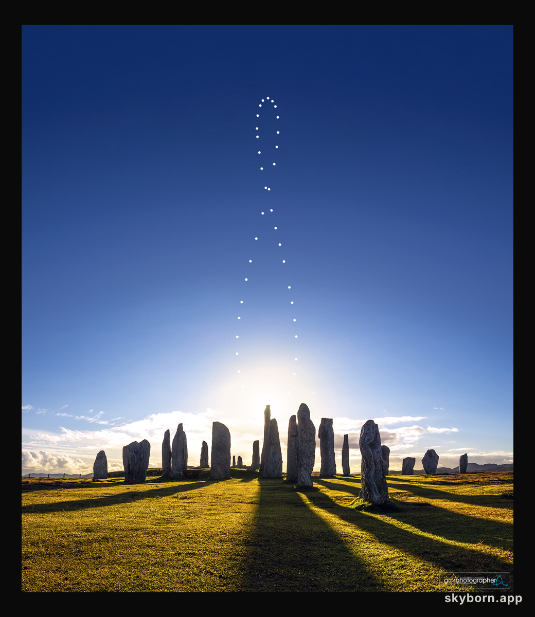 Analemma over the Callanish Stones